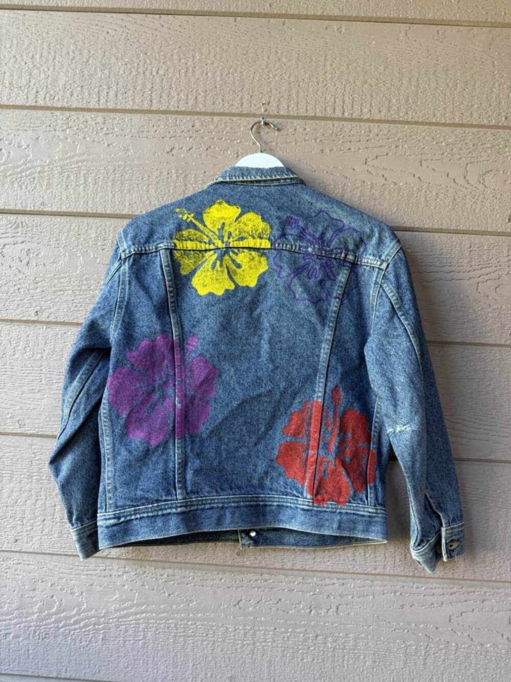 Free People x THNCLAFIX Women’s XS Hibiscus Denim Jacket Floral NWT - Picture 6 of 13